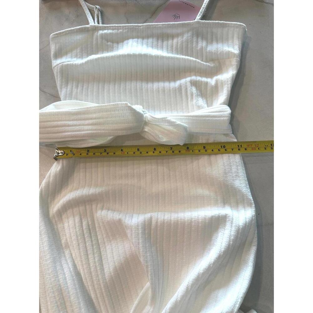 NWT Hello Molly Ways I Loved You Knit Midi Dress White Ribbed Women’s size 4 - Picture 11 of 15